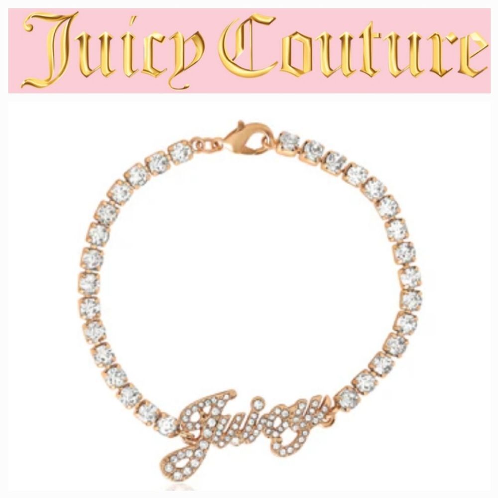 Juicy Couture Juicy Name Plate‎ Rhinestone Bracelet